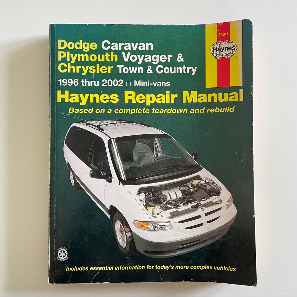 Vintage Dodge Caravan Plymouth Voyager Town Country Haynes Repair Manual 1996-02